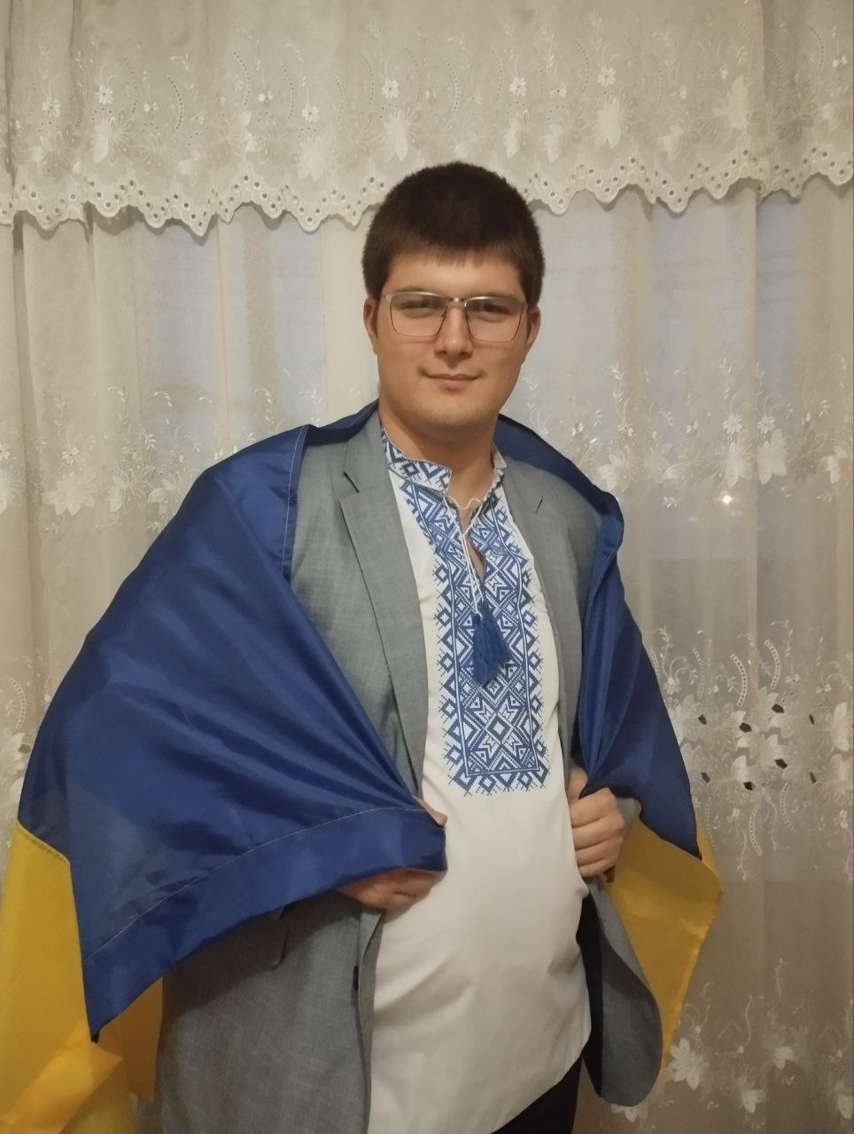 Я. Брунько із українським прапором, 28 серпня 2025